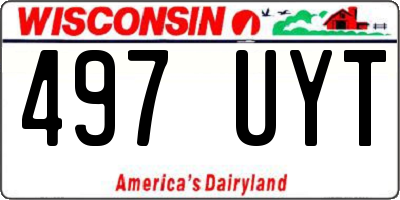 WI license plate 497UYT