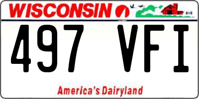 WI license plate 497VFI