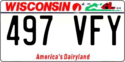 WI license plate 497VFY