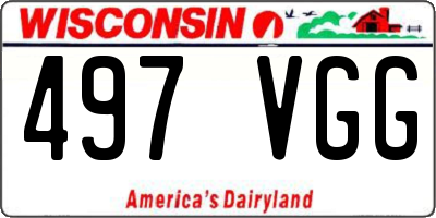 WI license plate 497VGG