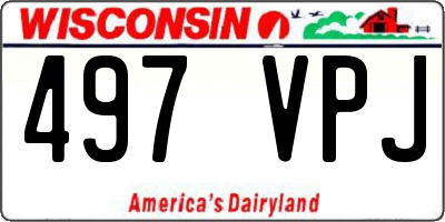 WI license plate 497VPJ