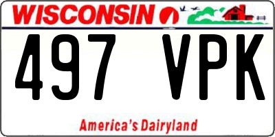 WI license plate 497VPK