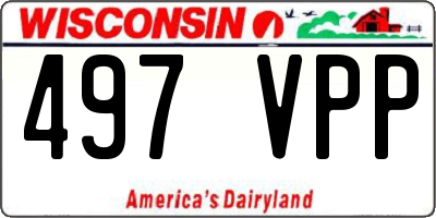 WI license plate 497VPP
