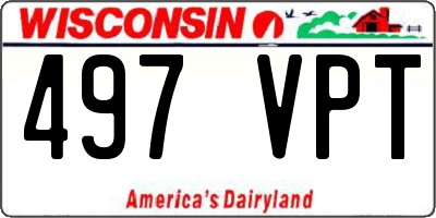 WI license plate 497VPT