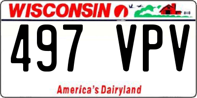 WI license plate 497VPV