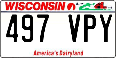 WI license plate 497VPY