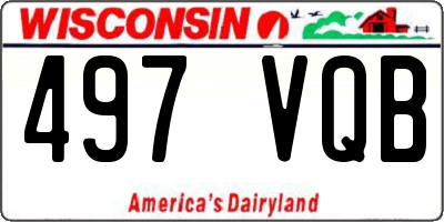 WI license plate 497VQB