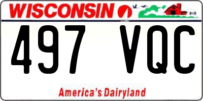 WI license plate 497VQC