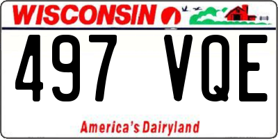 WI license plate 497VQE