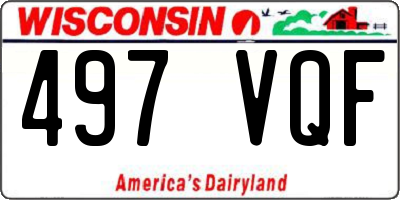 WI license plate 497VQF