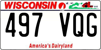 WI license plate 497VQG