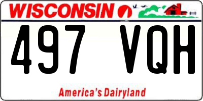 WI license plate 497VQH
