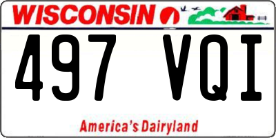 WI license plate 497VQI