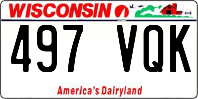 WI license plate 497VQK