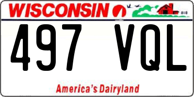 WI license plate 497VQL