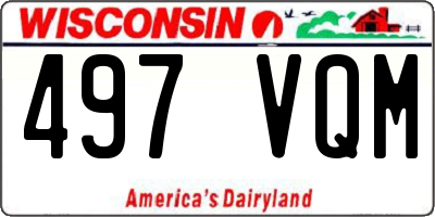 WI license plate 497VQM