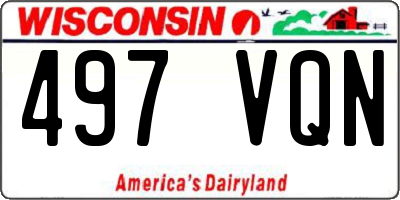 WI license plate 497VQN