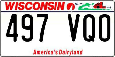 WI license plate 497VQO
