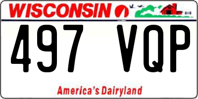 WI license plate 497VQP