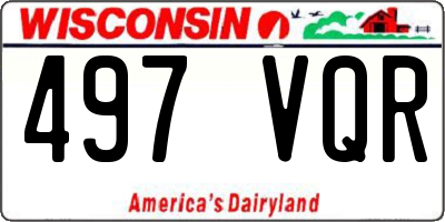 WI license plate 497VQR