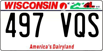 WI license plate 497VQS