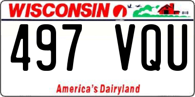 WI license plate 497VQU