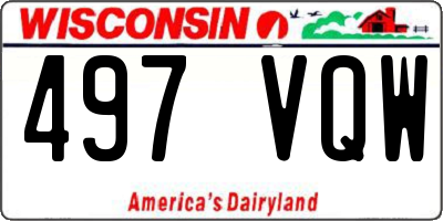 WI license plate 497VQW