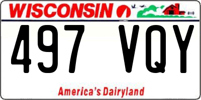 WI license plate 497VQY