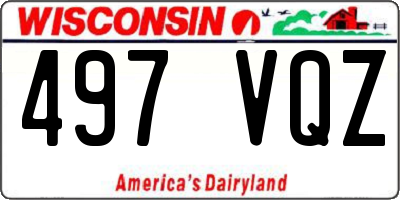 WI license plate 497VQZ