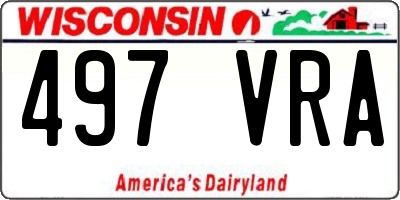 WI license plate 497VRA