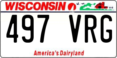 WI license plate 497VRG