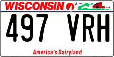 WI license plate 497VRH