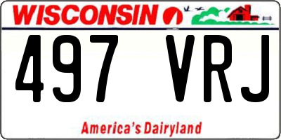 WI license plate 497VRJ