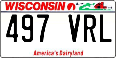WI license plate 497VRL