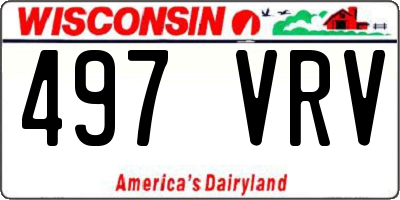 WI license plate 497VRV
