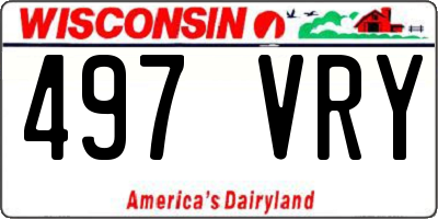 WI license plate 497VRY