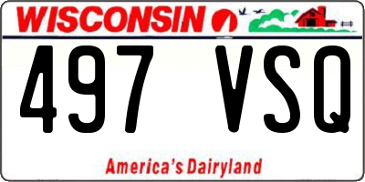 WI license plate 497VSQ