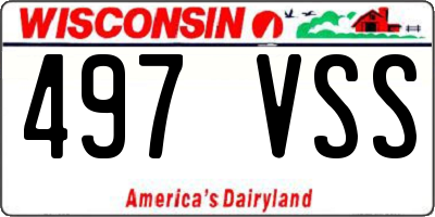 WI license plate 497VSS