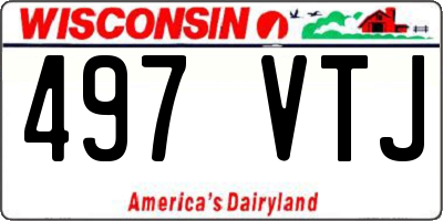 WI license plate 497VTJ