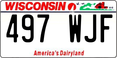 WI license plate 497WJF
