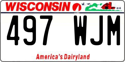WI license plate 497WJM