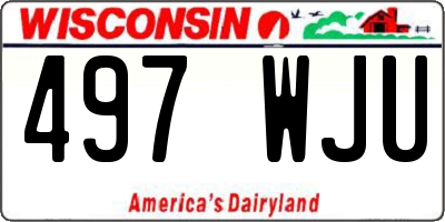 WI license plate 497WJU