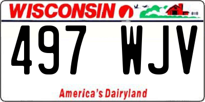 WI license plate 497WJV