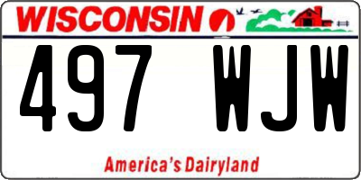 WI license plate 497WJW