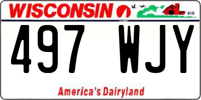 WI license plate 497WJY