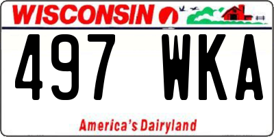 WI license plate 497WKA