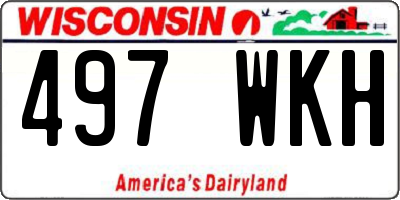 WI license plate 497WKH