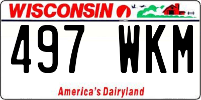 WI license plate 497WKM