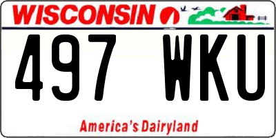 WI license plate 497WKU