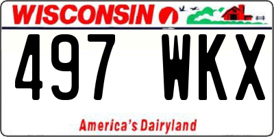 WI license plate 497WKX